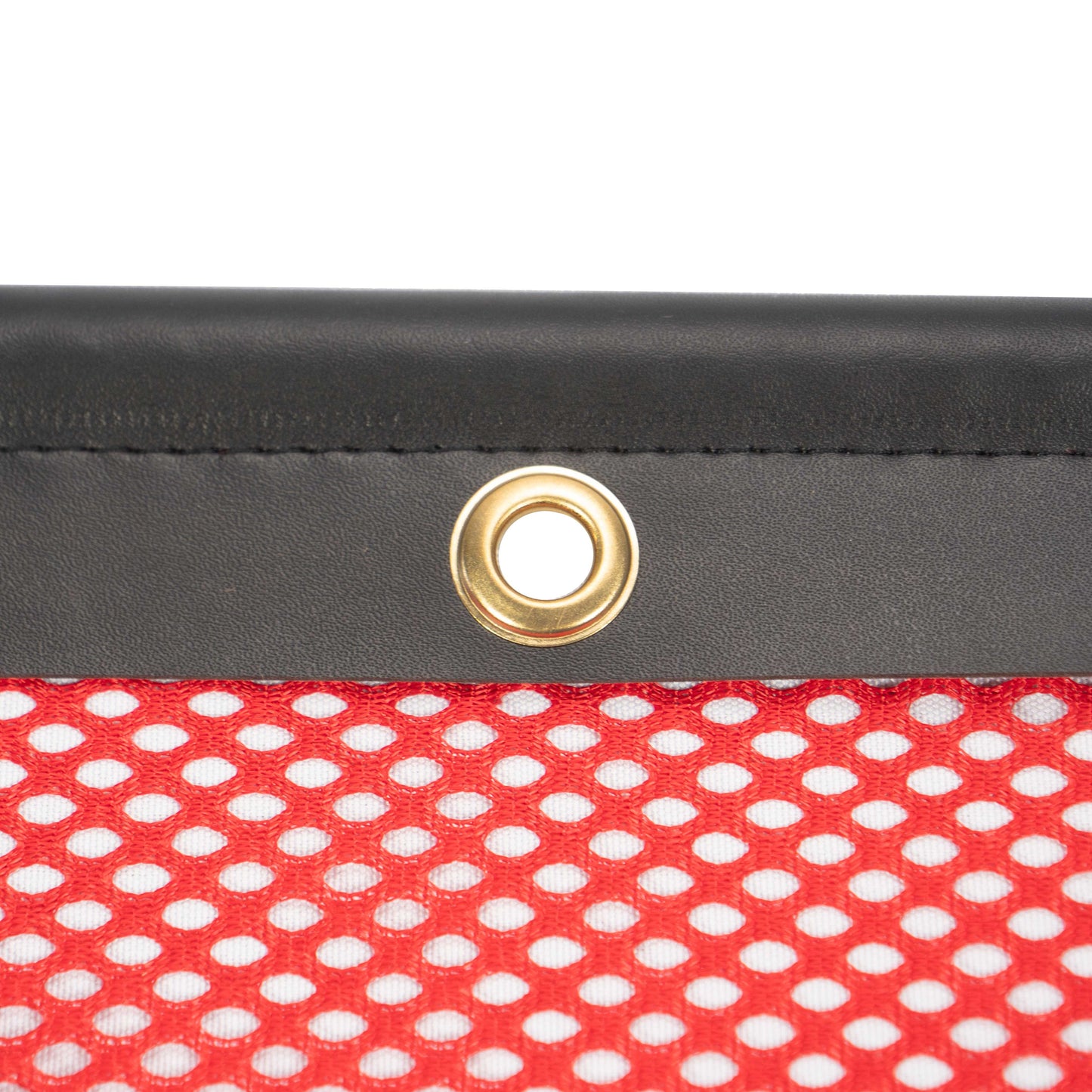 Red Jersey Mesh Safety Flag with Vinyl Welt 18 inch x 18 inch DOT Compliant image 1 of 2 image 2 of 2