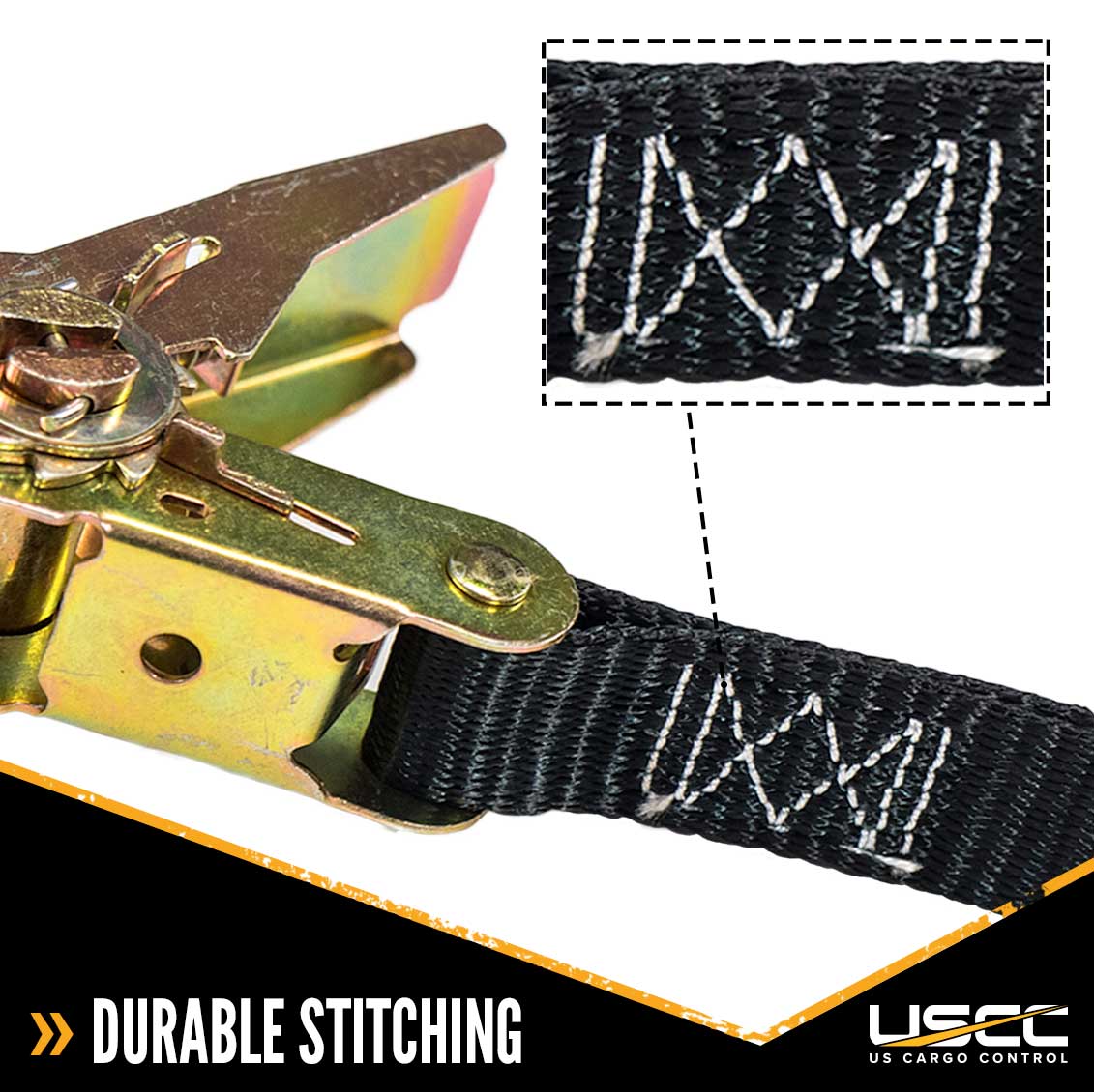1 inch x 15 foot Black Endless Ratchet Strap image 7 of 9