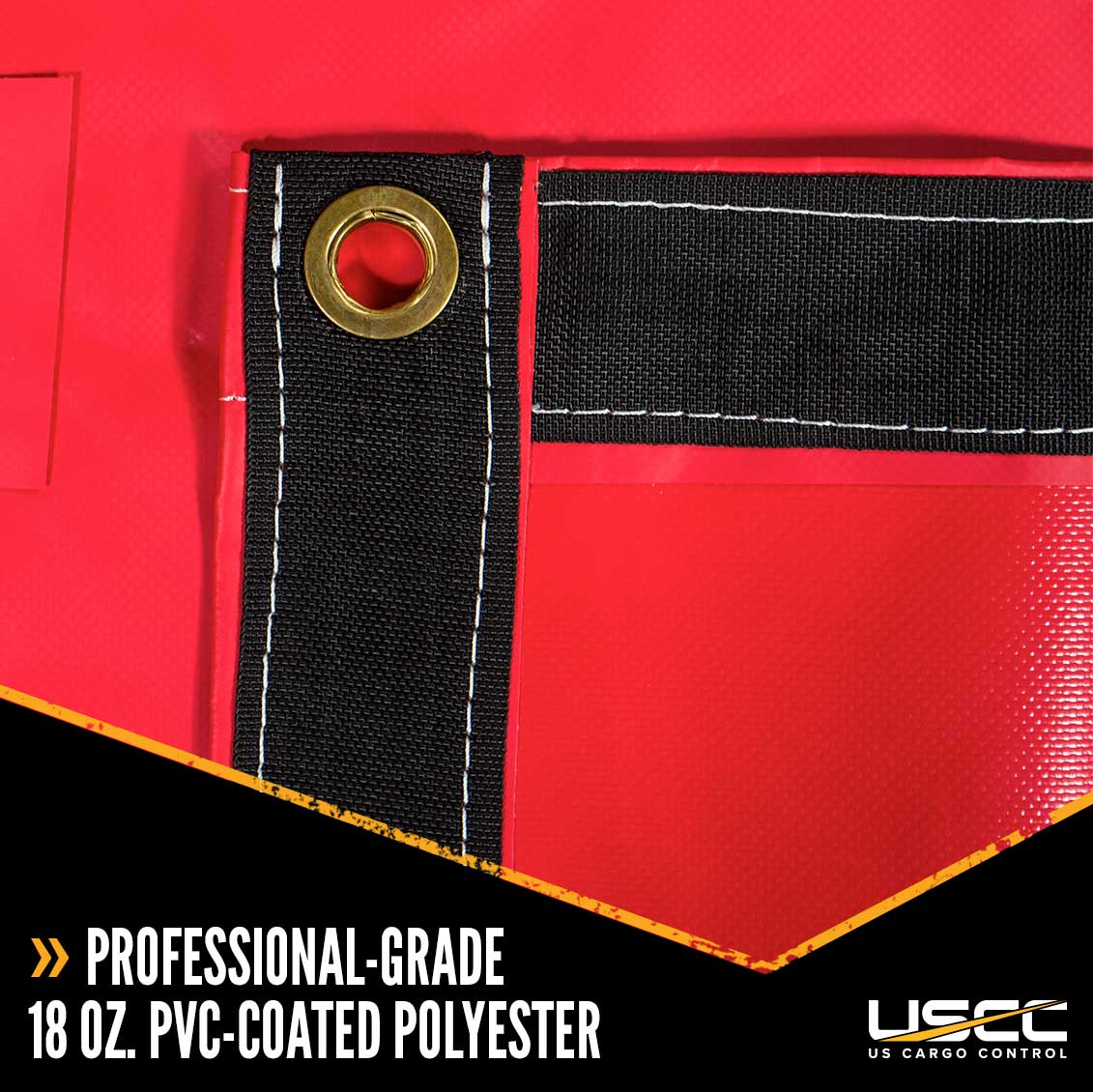 Heavy Duty Lumber Tarp 24 foot x 28 foot (8 foot Drop & Flap) 18 oz Red Tarp image 2 of 9