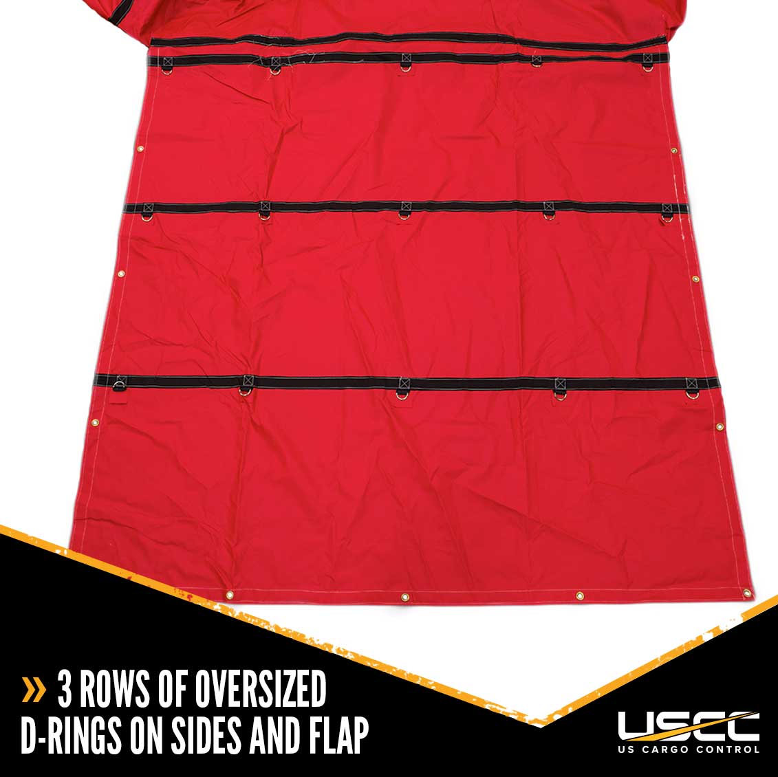 Heavy Duty Lumber Tarp 24 foot x 28 foot (8 foot Drop & Flap) 18 oz Red Tarp image 5 of 9