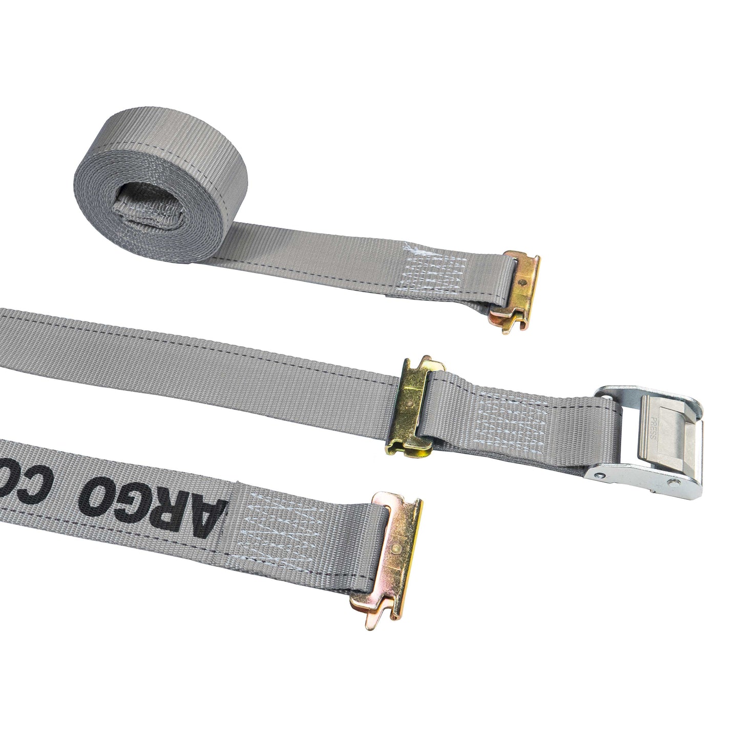 2 inch x 16 foot Gray ETrack Cam Strap w DoubleFitted End image 1 of 9