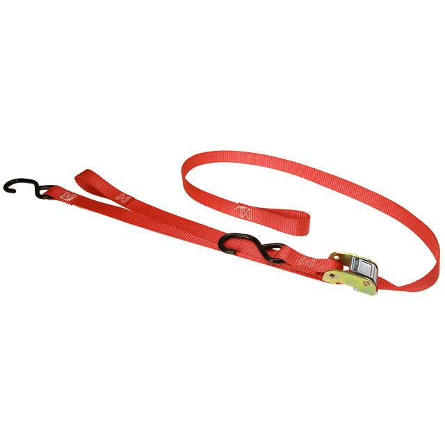 1 inch x 6 foot Cam Buckle Handlebar Strap wSHooks & Pull Loop Red