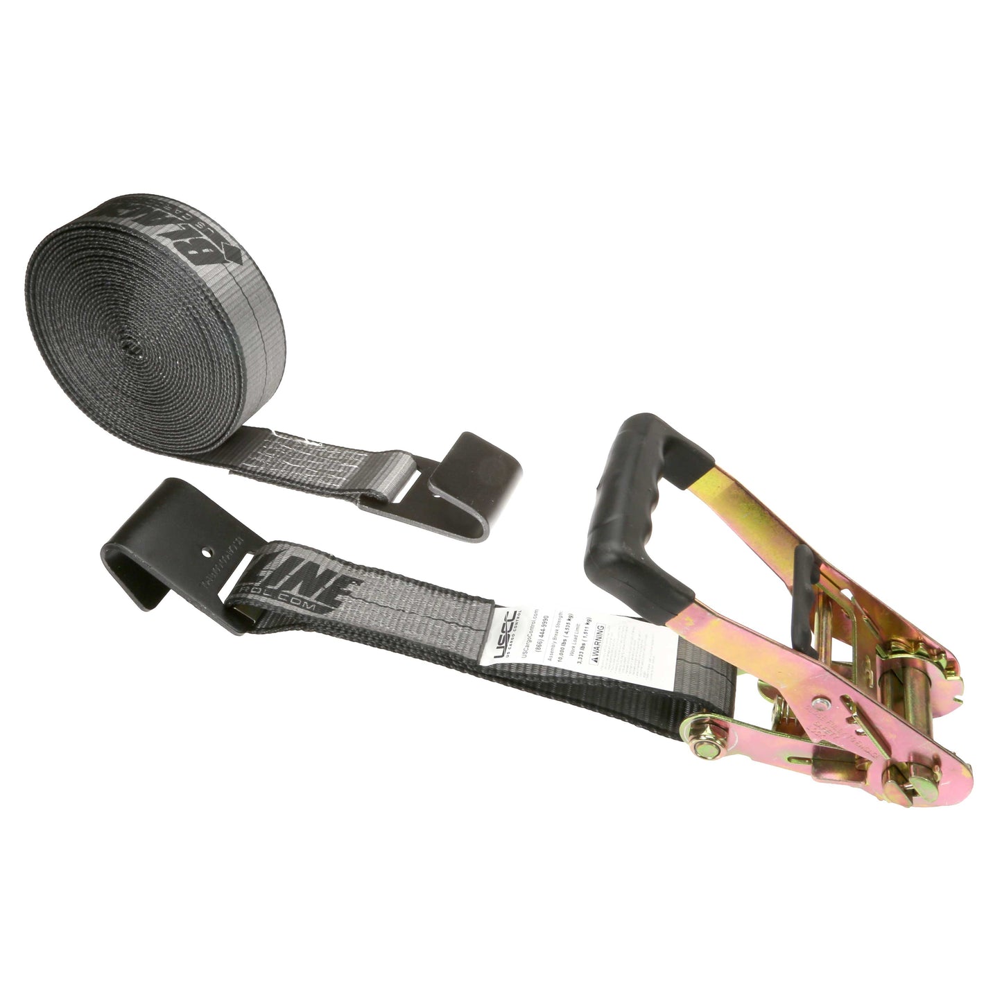 Blackline 2" x 27' Ratchet Strap w/ Flat Hooks