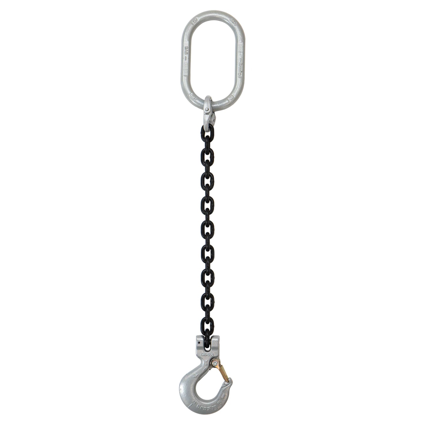 12 inch x 12 foot Crosby Single Leg Chain Sling w Sling Hook Grade 100 image 1 of 2