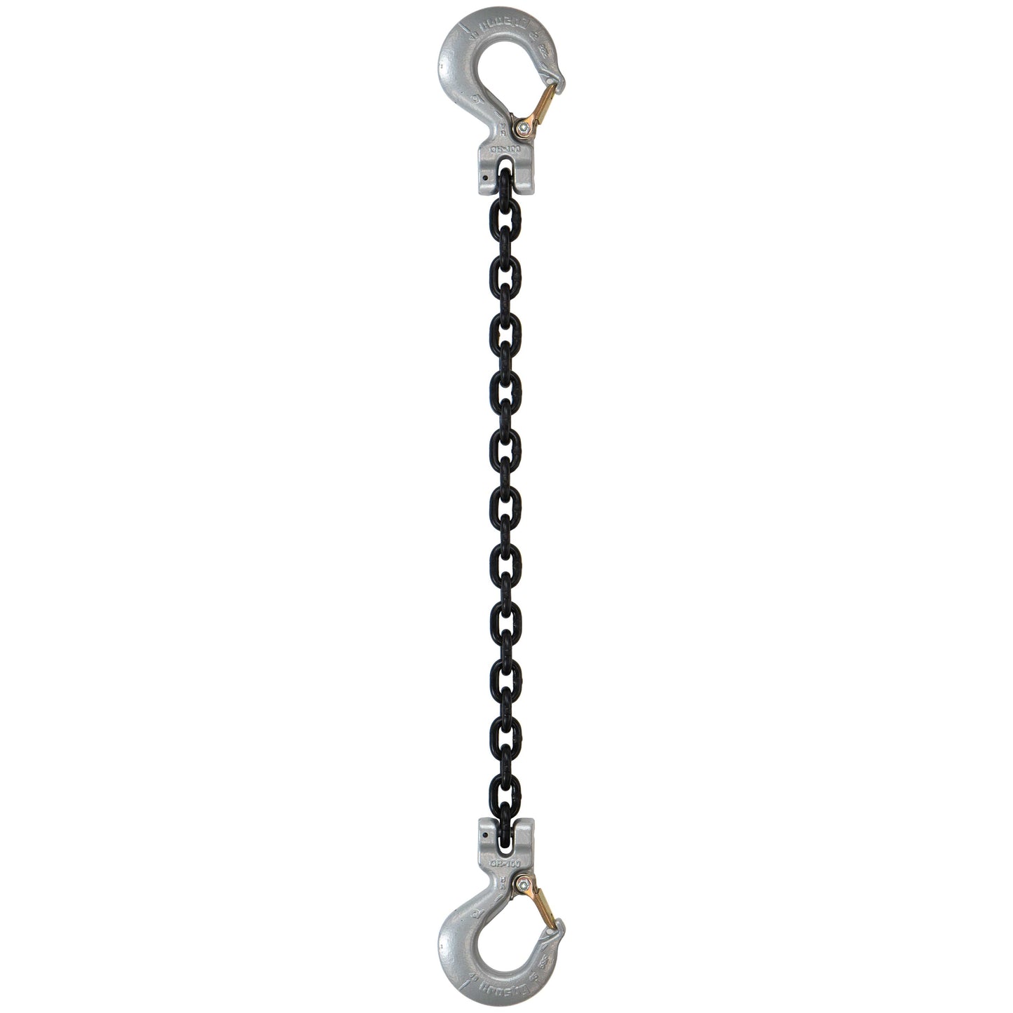 516 inch x 12 foot Crosby Single Leg Chain Sling w Sling & Sling Hooks Grade 100 image 1 of 2