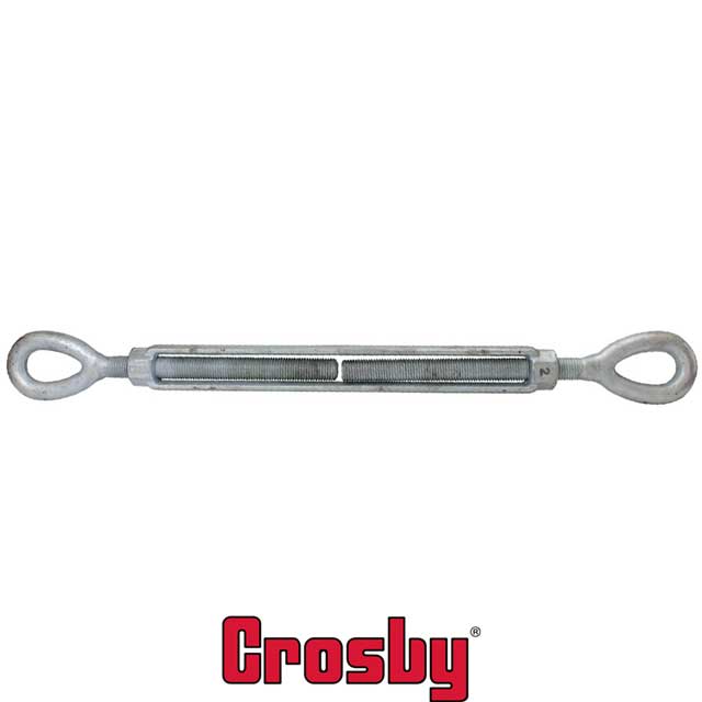 1 inch x 12 inch Crosby® Eye & Eye Galvanized Turnbuckle HG226 image 2 of 2