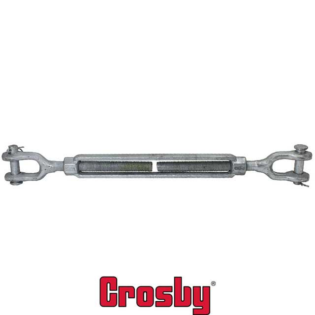 1 inch x 12 inch Crosby Jaw & Jaw Galvanized Turnbuckle HG228 image 2 of 2