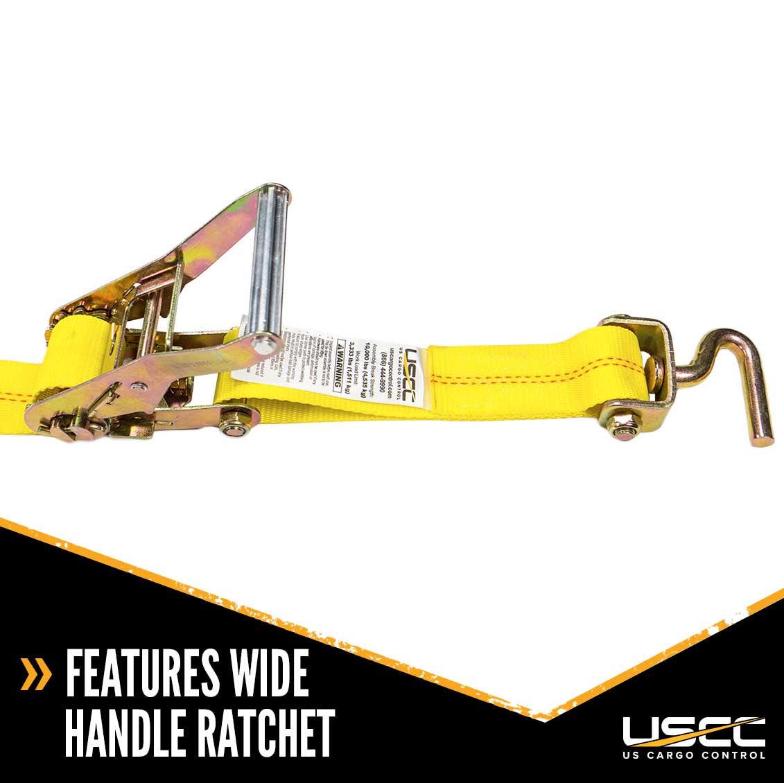 Wheel Bonnet with 3 Swivel J Hooks with 90 degree hook angle & Ratchet image 7 of 8