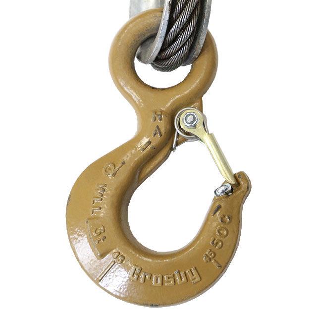 Wire Rope Sling 4 Leg Bridle w Eye Hooks 38 inch x 8 foot Domestic image 5 of 6