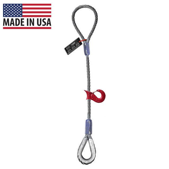 Wire Rope Sling Sliding Choker 78 inch x 16 foot Domestic image 2 of 2