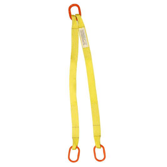 1 inchx20 foot (1 ply) Double Leg Nylon Sling w Master Link Both Ends image 1 of 2