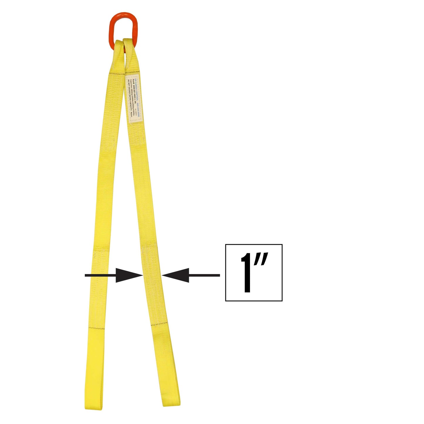 1 inchx14 foot (2 ply) Double Leg Nylon Sling w Master Link & Sewn Loop image 2 of 2