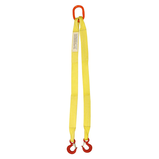 1 inchx16 foot (1 ply) Double Leg Nylon Sling w Master Link & Sling Hook image 1 of 2
