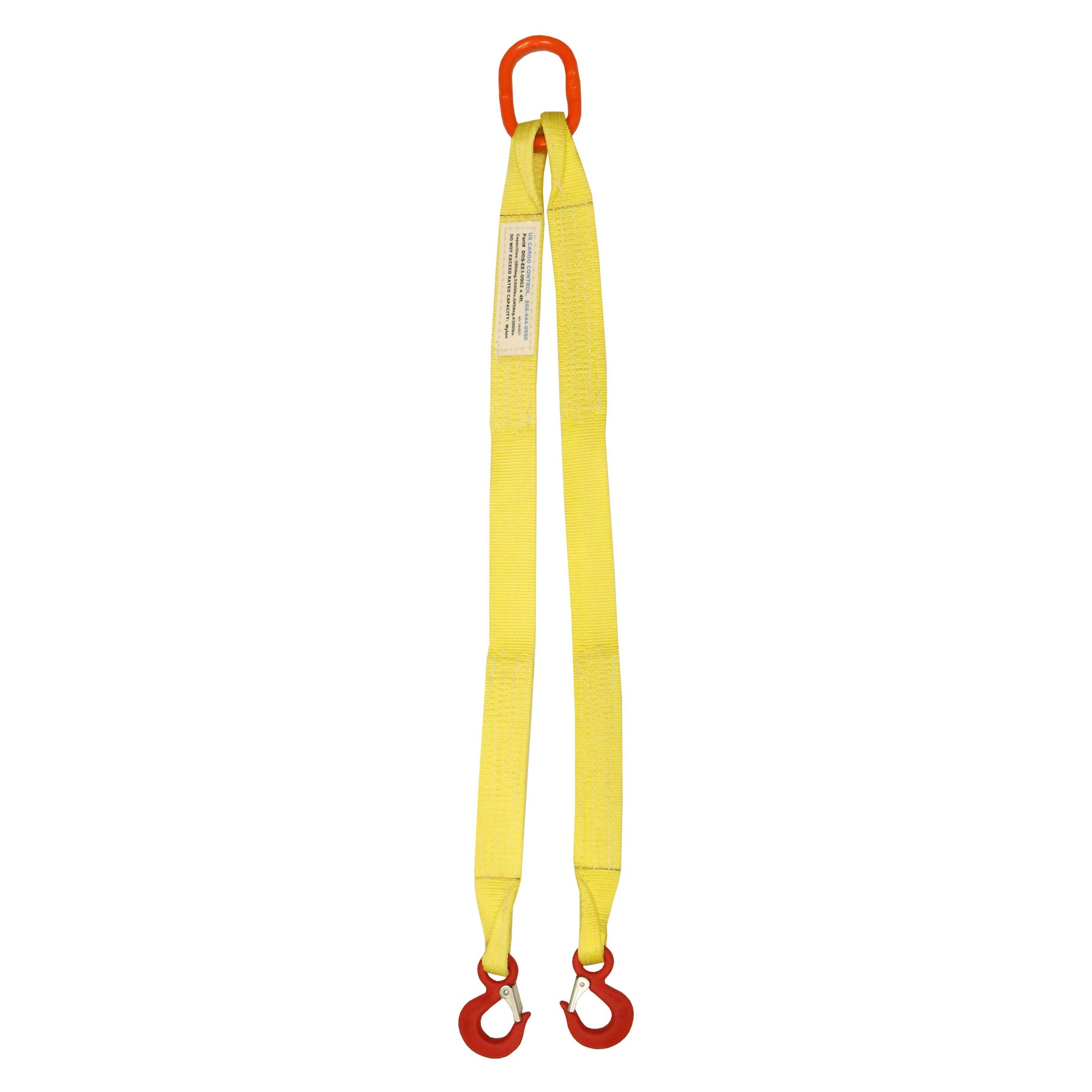 1 inchx7 foot (1 ply) Double Leg Nylon Sling w Master Link & Sling Hook image 1 of 2
