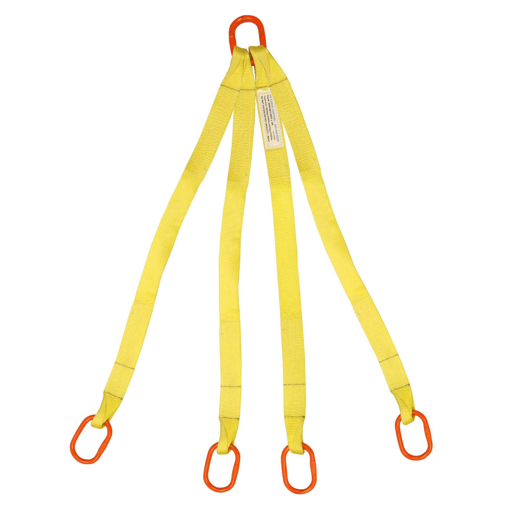 1 inchx3 foot (2 ply) Quad Leg Nylon Sling w Master Link Both Ends image 1 of 2