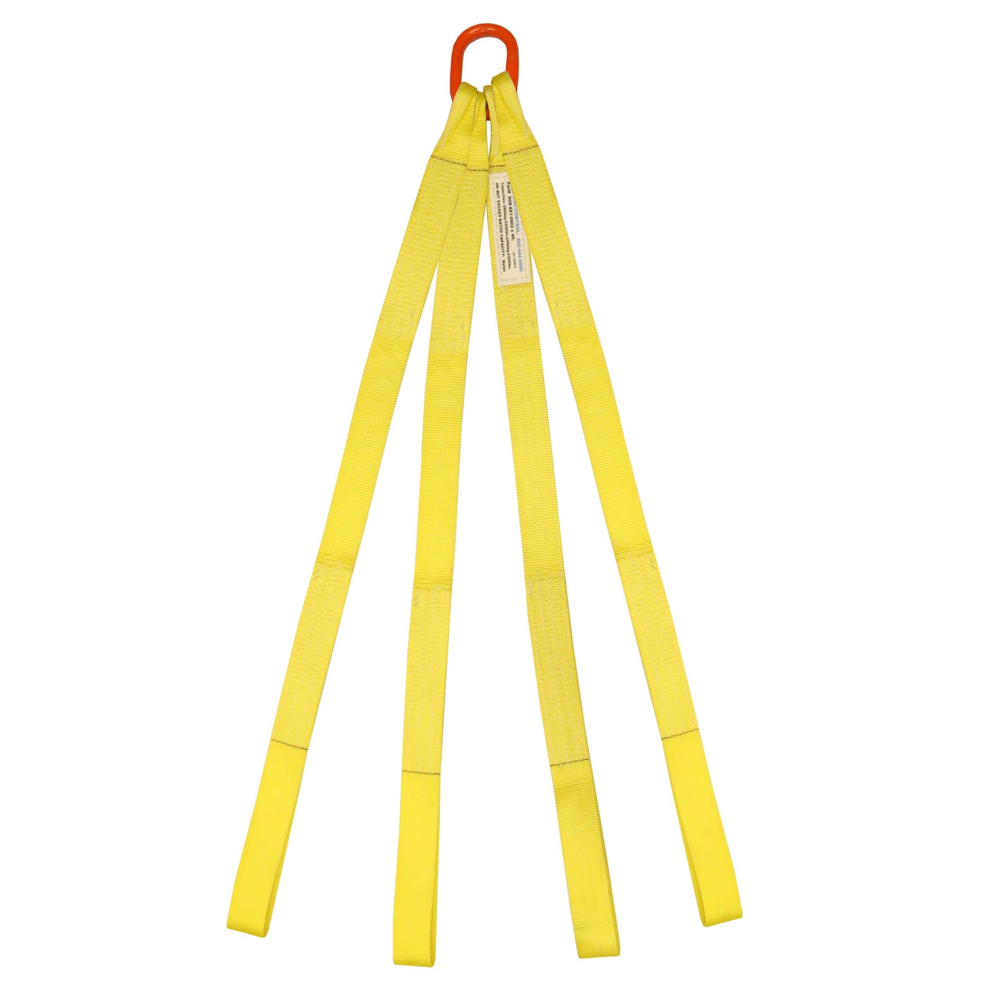 1 inchx8 foot (1 ply) Quad Leg Nylon Sling w Master Link & Sewn Loop image 1 of 2