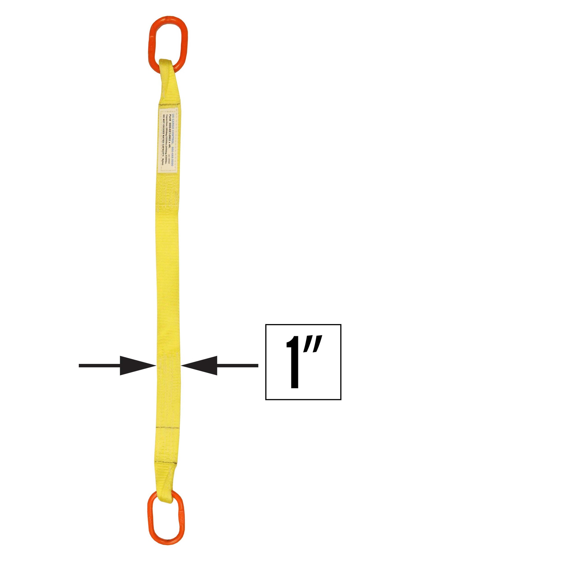 1 inchx10 foot (1 ply) Single Leg Nylon Sling w Master Link Both Ends image 2 of 2