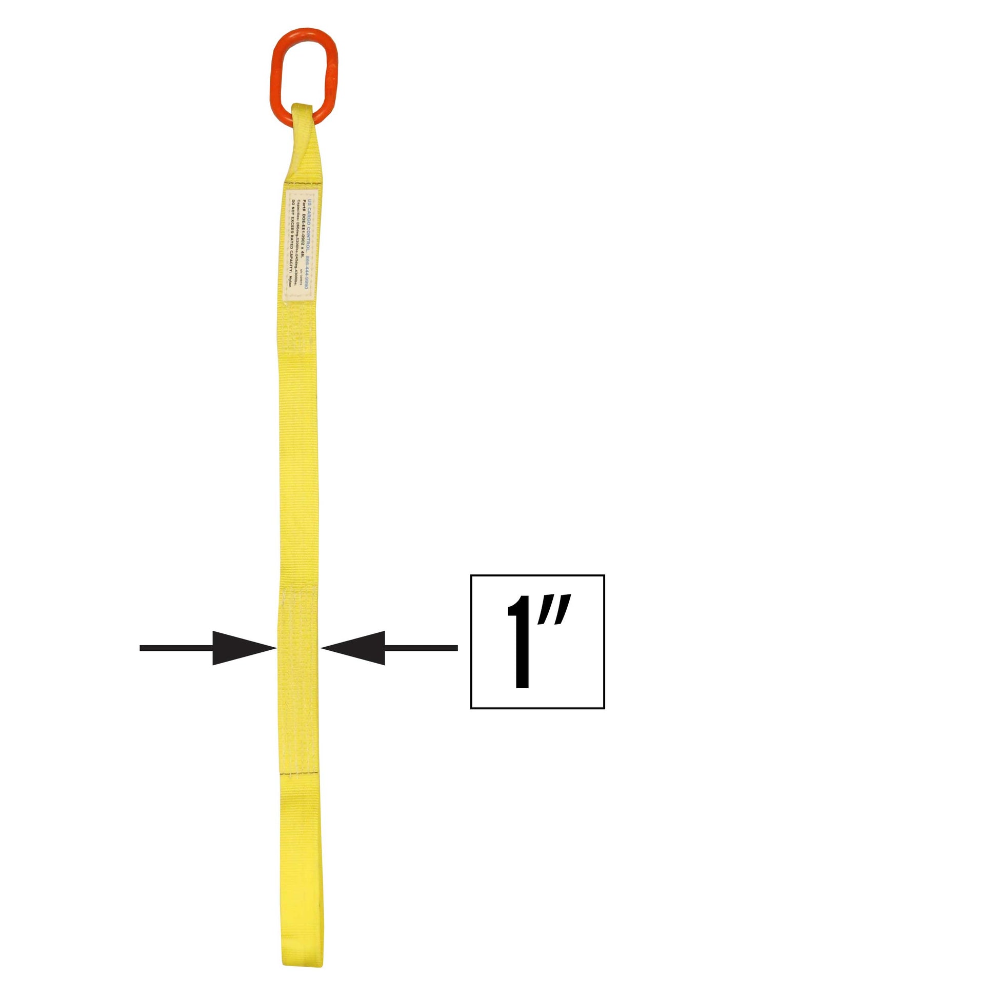 1 inchx20 foot (2 ply) Single Leg Nylon Sling w Master Link & Sewn Loop image 2 of 2