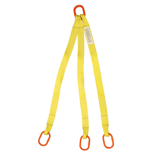 1 inchx10 foot (2 ply) Triple Leg Nylon Sling w Master Link Both Ends image 1 of 2