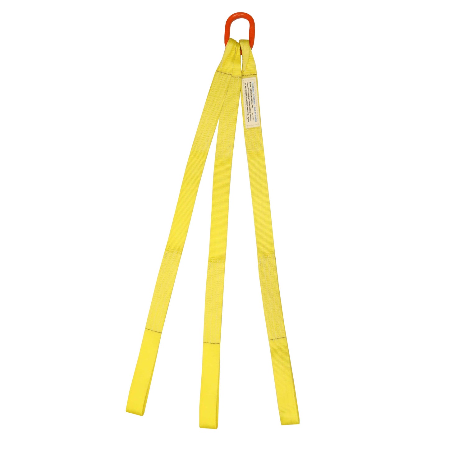 1 inchx4 foot (2 ply) Triple Leg Nylon Sling w Master Link & Sewn Loop image 1 of 2