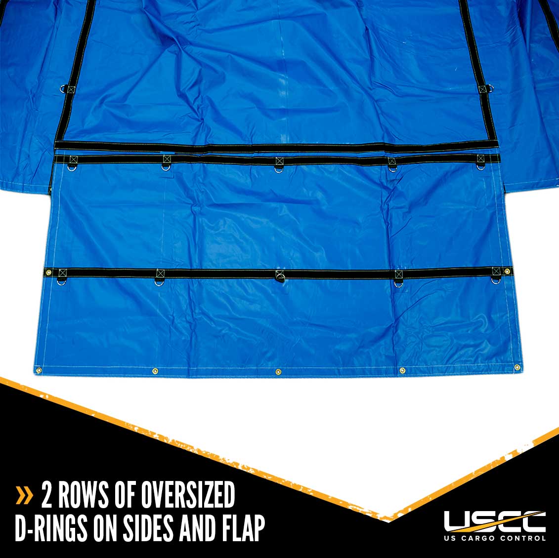 Heavy Duty Lumber Tarp 16 foot x 28 foot (4 foot Drop & Flap) 18 oz Blue Tarp image 5 of 9