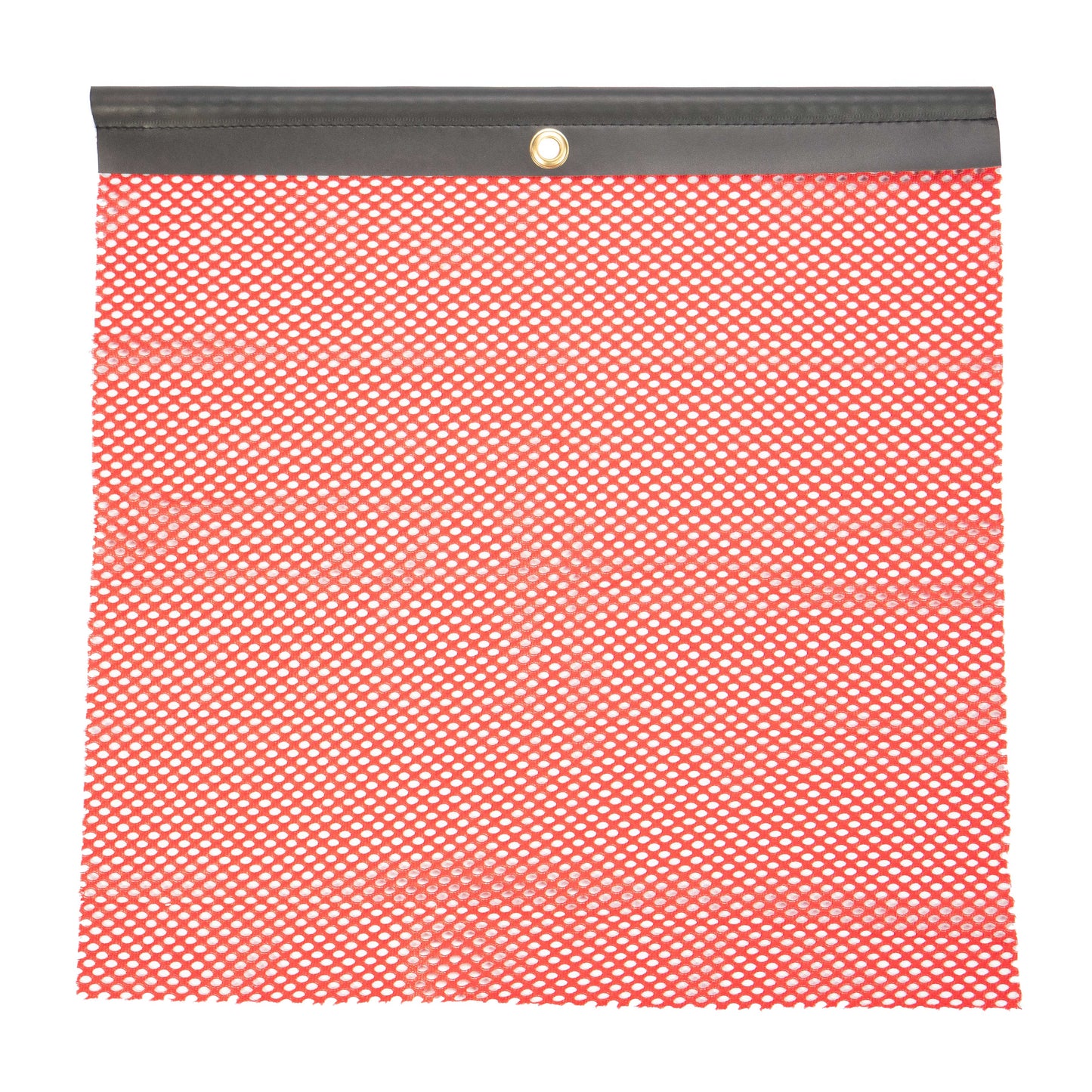 Red Jersey Mesh Safety Flag with Vinyl Welt 18 inch x 18 inch DOT Compliant image 1 of 2