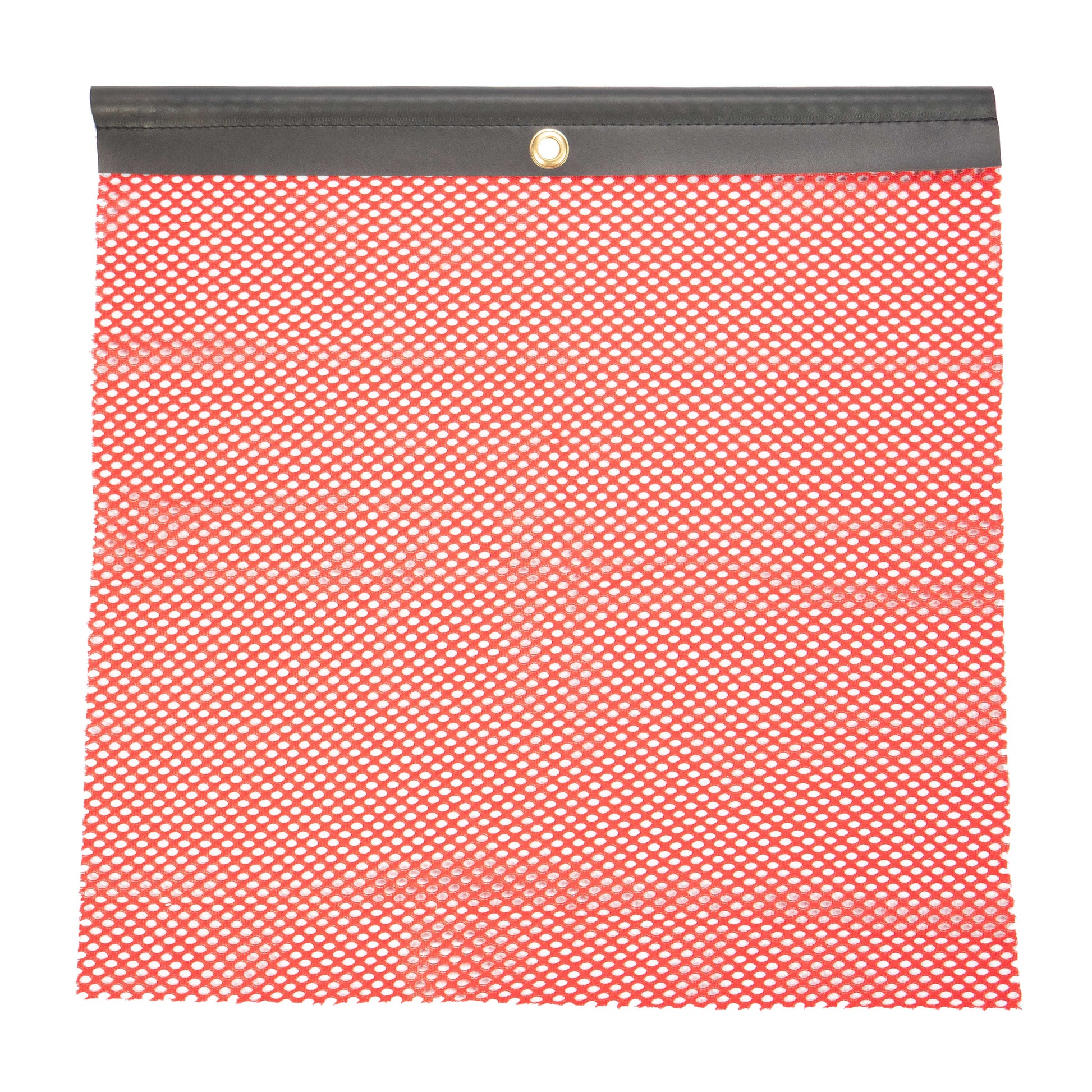 Red Jersey Mesh Safety Flag with Vinyl Welt 18 inch x 18 inch DOT Compliant image 1 of 2