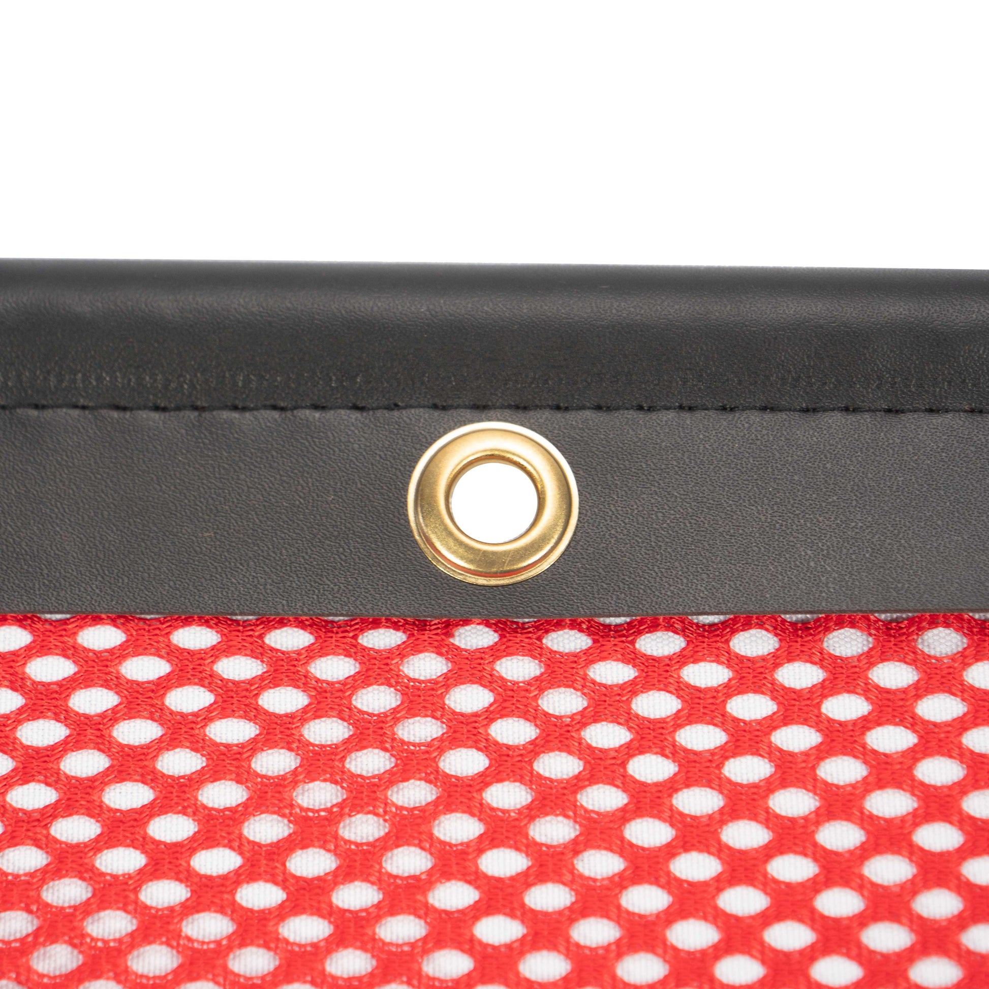 Red Jersey Mesh Safety Flag with Vinyl Welt 18 inch x 18 inch DOT Compliant image 1 of 2 image 2 of 2