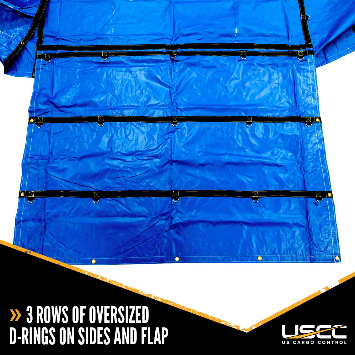 Heavy Duty Lumber Tarp 20 foot x 28 foot (6 foot Drop & Flap) 18 oz Blue Tarp image 5 of 9