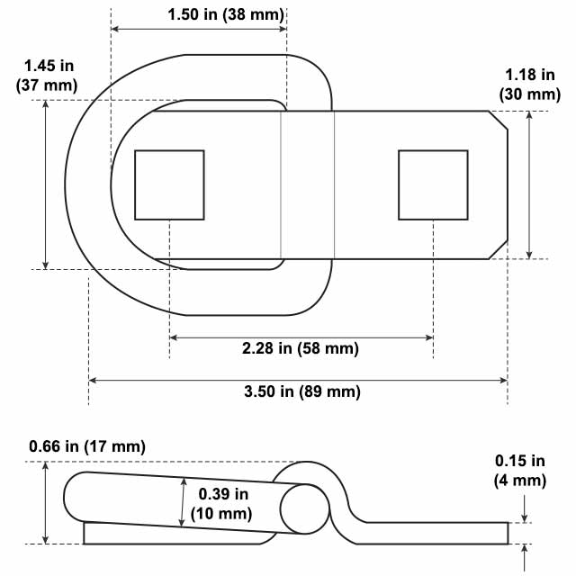 1-1/2" D-Ring Tie Down with Mounting Bracket - image 2