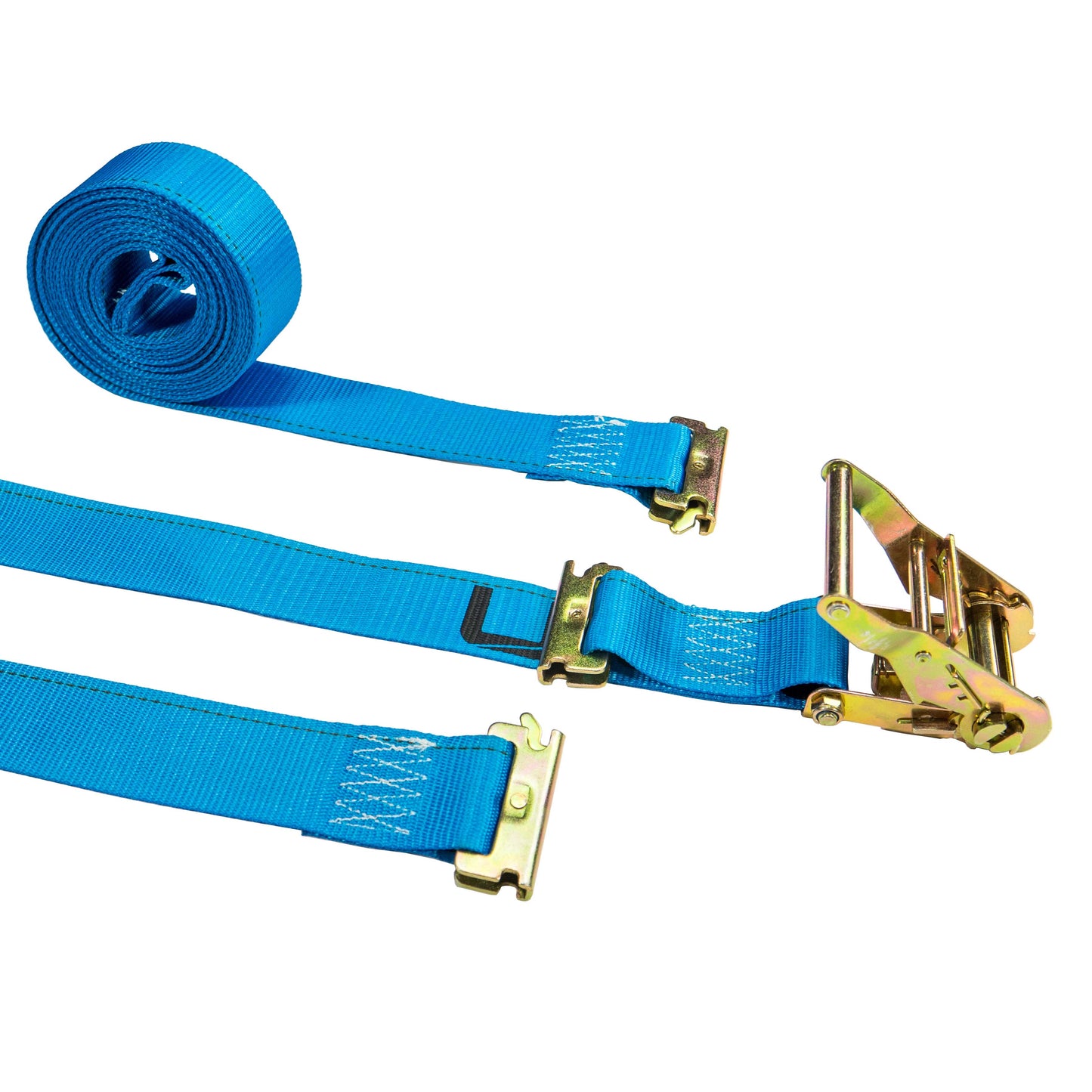2 inch x 20 foot Blue ETrack Ratchet Strap w DoubleFitted End image 1 of 9