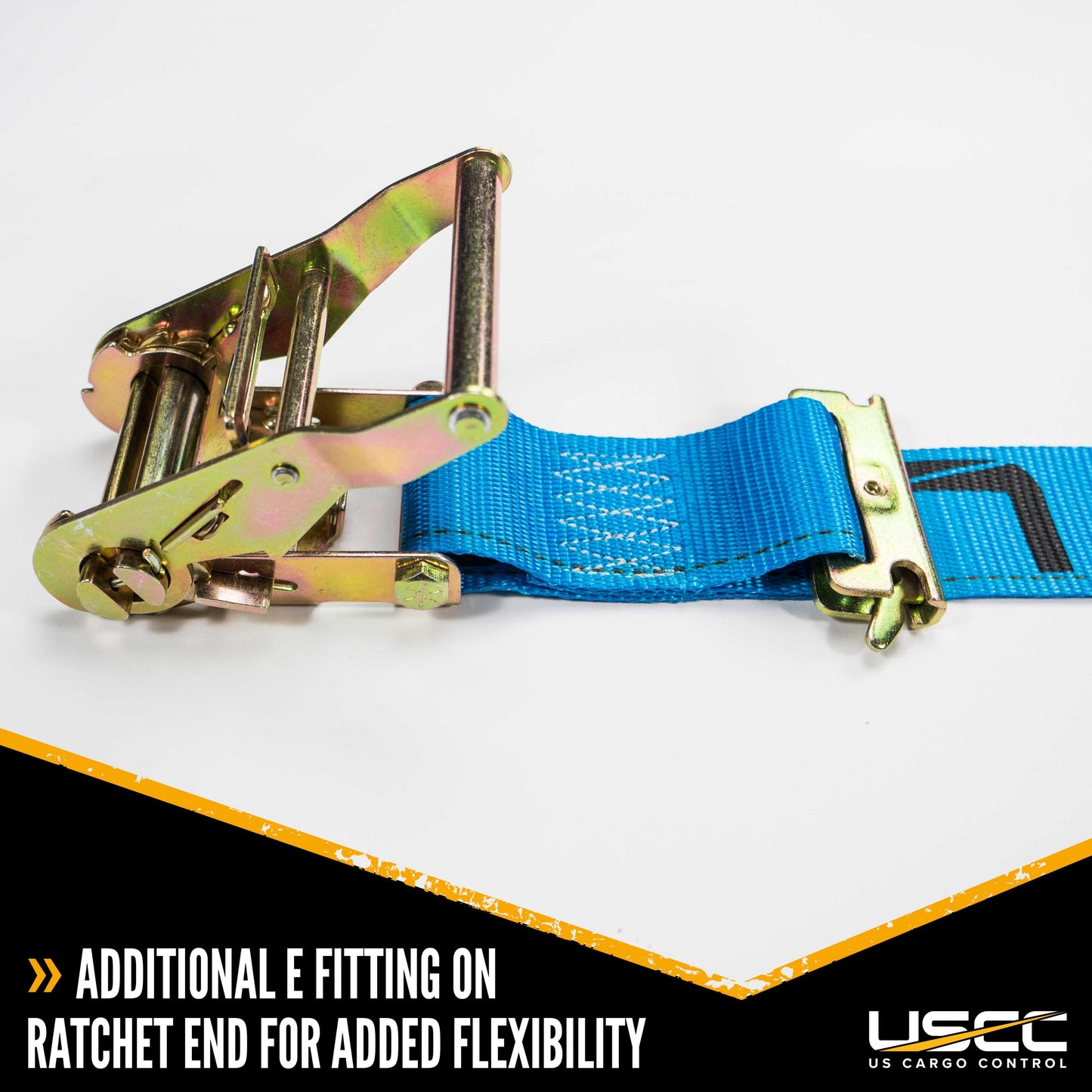 2 inch x 20 foot Blue ETrack Ratchet Strap w DoubleFitted End image 5 of 9