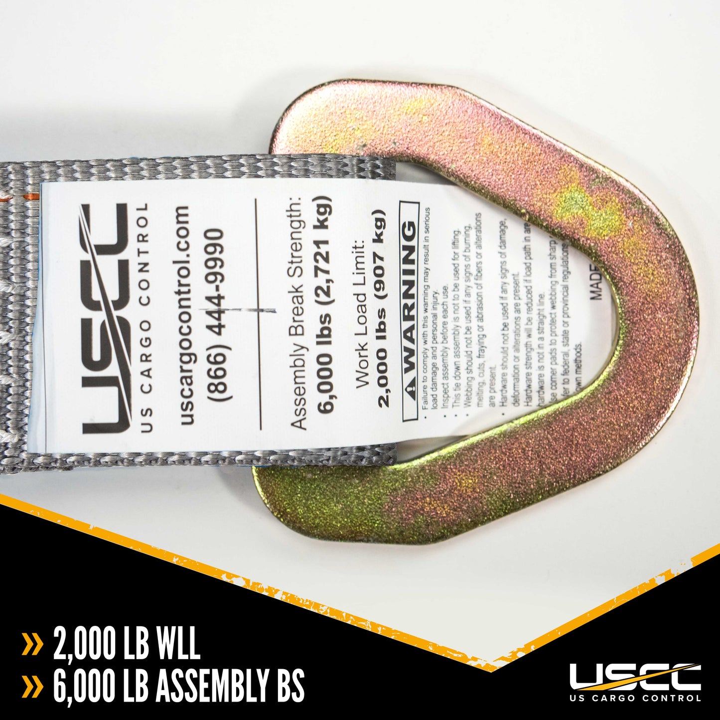 Heavy Duty 6 inch E Track Rope TieOff Gray image 2 of 7