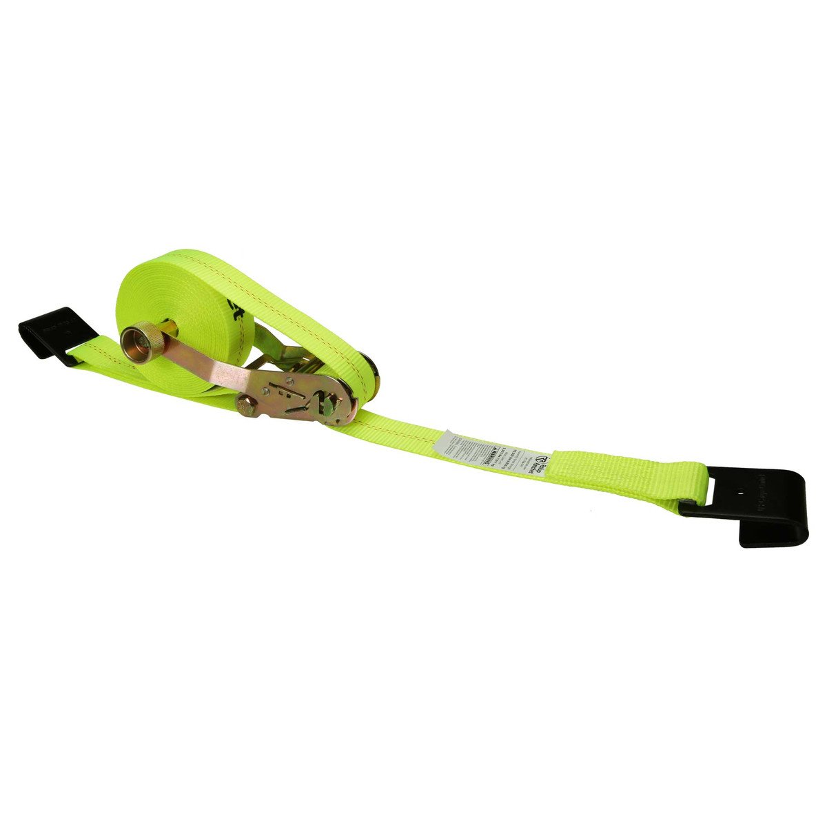 2" x 18' Rollup Ratchet Strap With Flat Hook