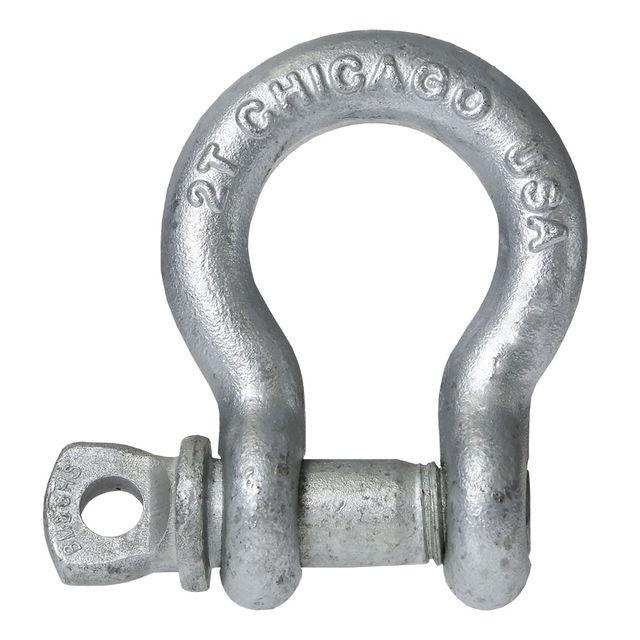 Screw Pin Anchor Shackle Chicago Hardware 716 inch Galvanized Steel 15 Ton image 1 of 2