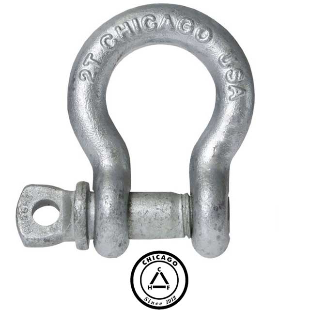 Screw Pin Anchor Shackle Chicago Hardware 138 inch Galvanized Steel 135 Ton image 2 of 2