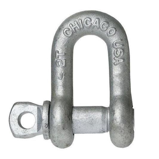 Screw Pin Chain Shackle Chicago Hardware 34 inch Galvanized Steel 475 Ton image 1 of 2