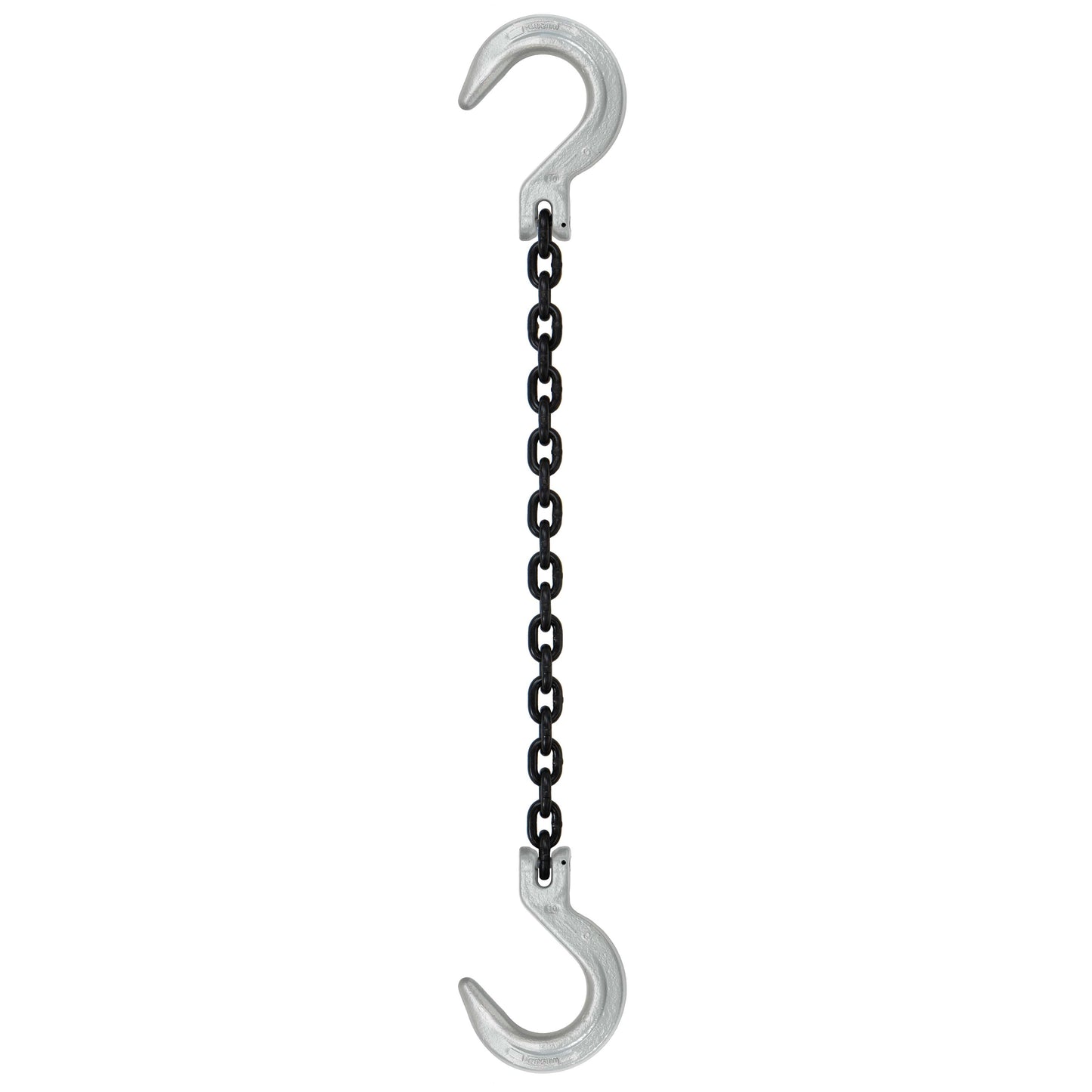 516 inch x 12 foot Crosby Single Leg Chain Sling w Foundry & Foundry Hooks Grade 100 image 1 of 2