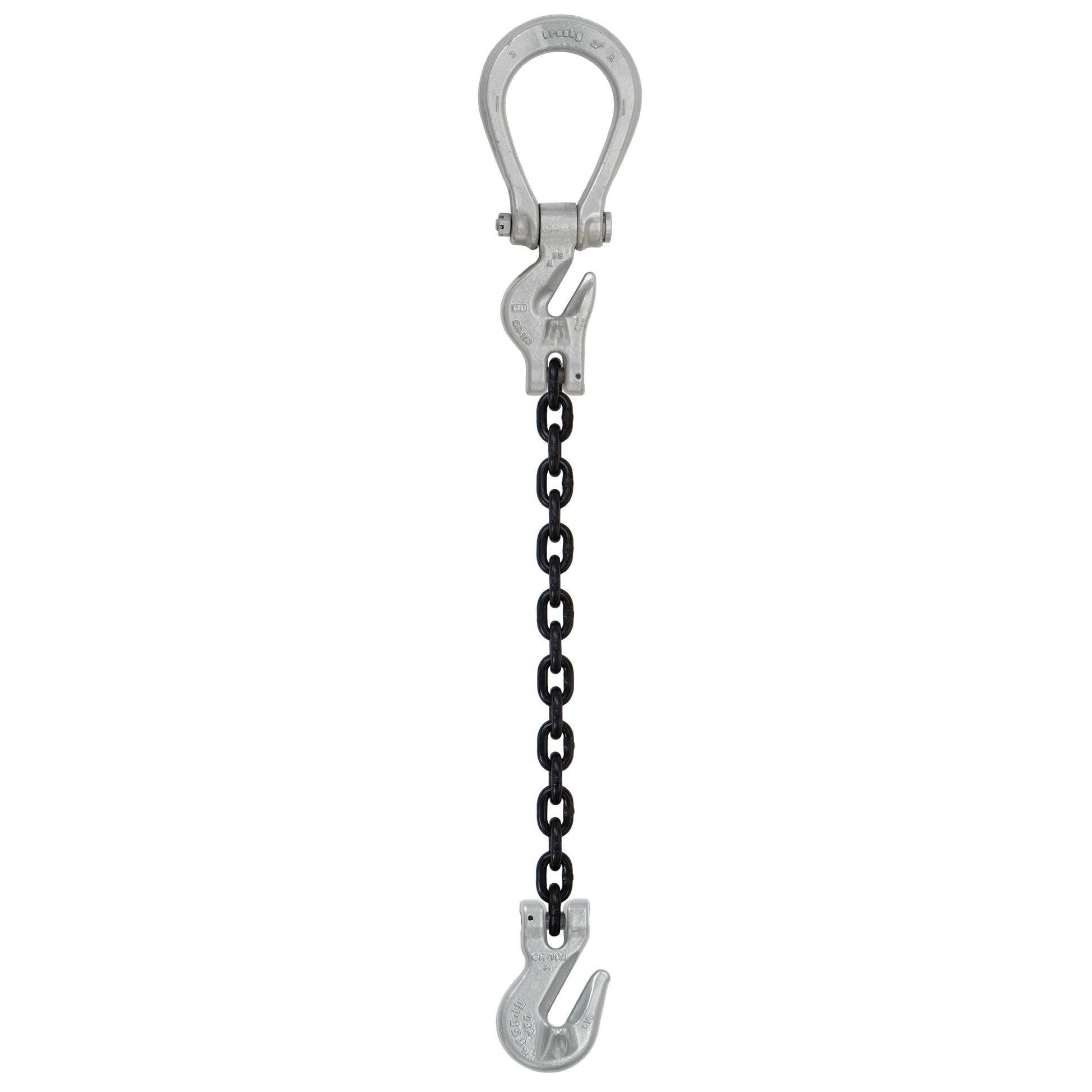 932 inch x 5 foot Crosby Adjustable Single Leg Chain Sling w Grab Hook Grade 100 image 1 of 2
