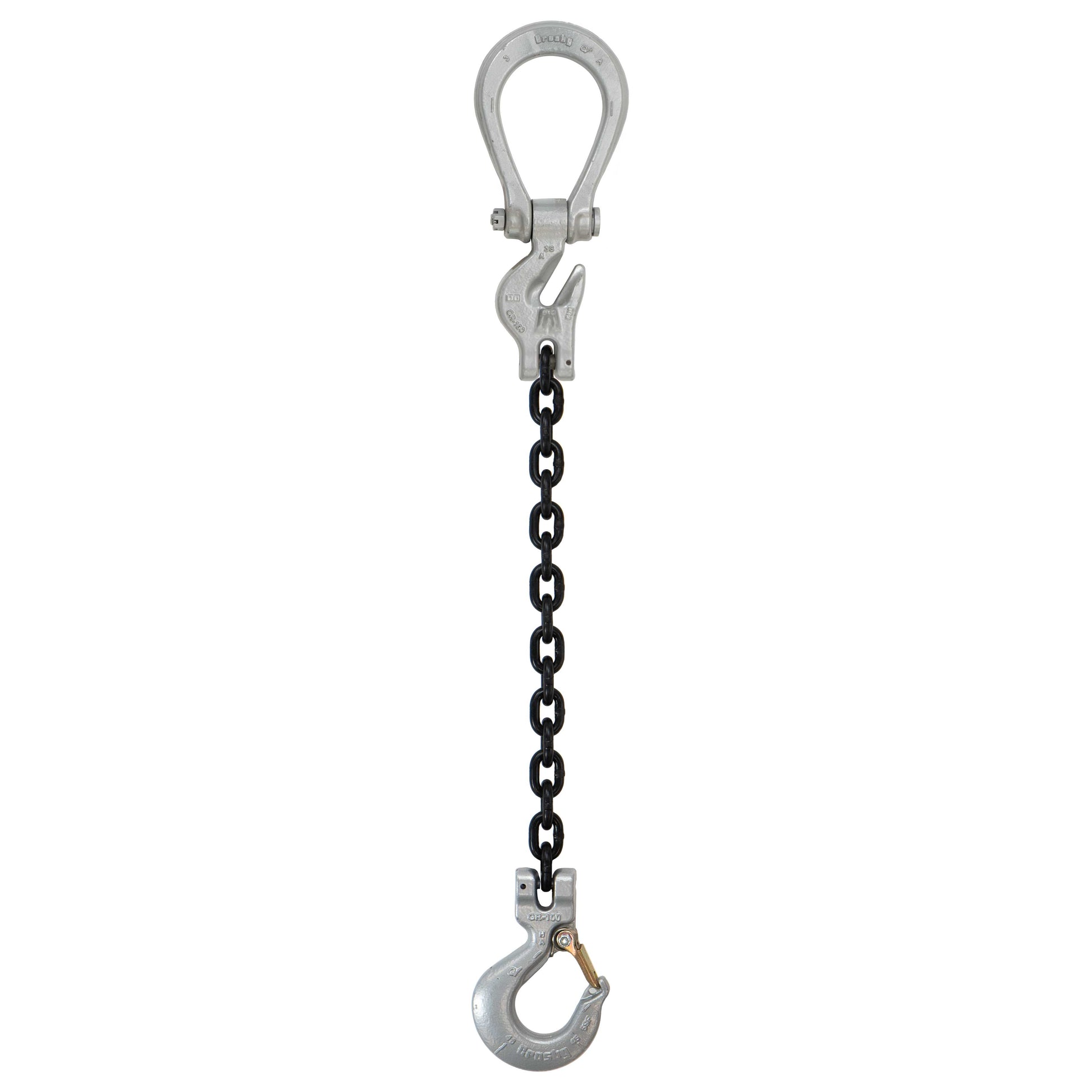 12 inch x 5 foot Crosby Adjustable Single Leg Chain Sling w Sling Hook Grade 100 image 1 of 2