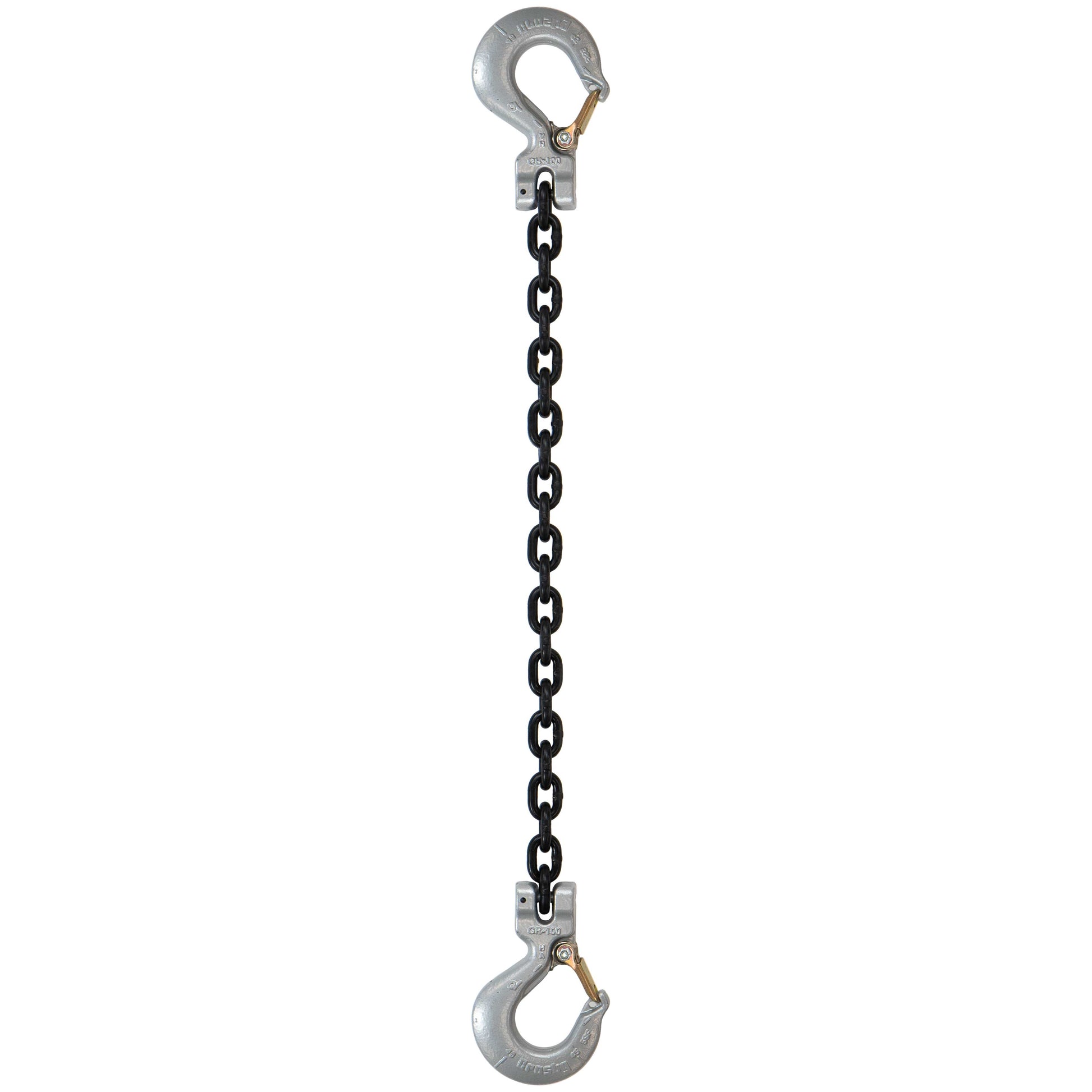 516 inch x 12 foot Crosby Single Leg Chain Sling w Sling & Sling Hooks Grade 100 image 1 of 2