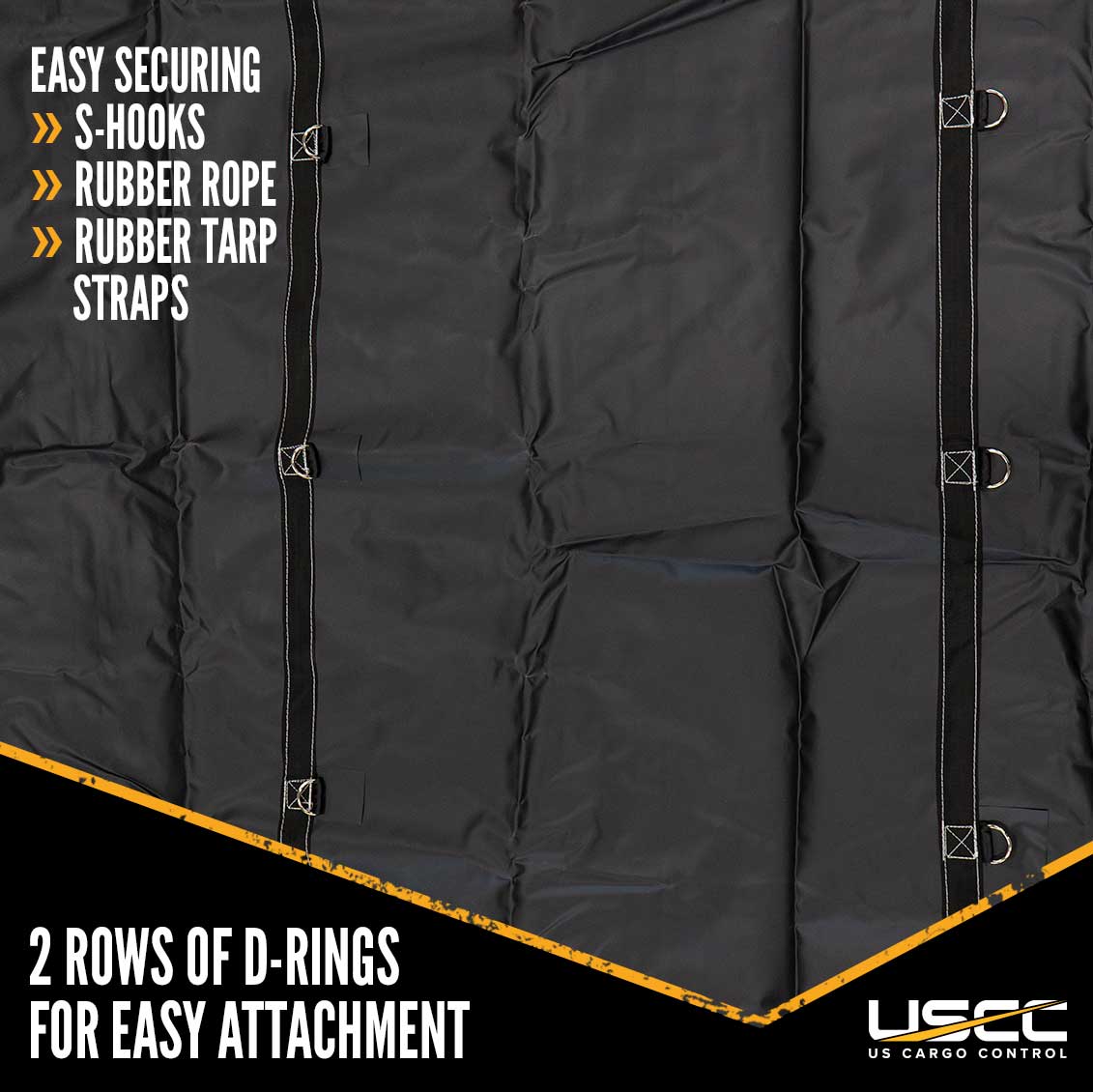 Heavy Duty Nose Tarp 9666 foot x 1075 foot 18 oz Black Tarp image 5 of 9