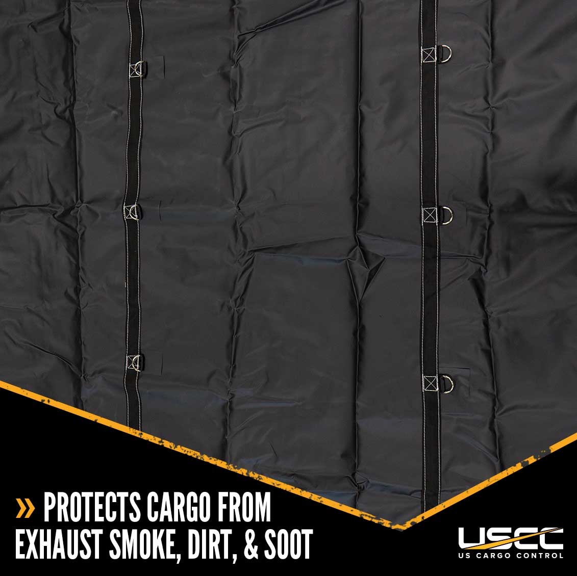 Heavy Duty Nose Tarp 9666 foot x 1075 foot 18 oz Black Tarp image 7 of 9