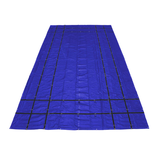 Heavy Duty Steel Tarp 16 foot x 27 foot (4 foot Drop4Sided) 18 oz Blue Tarp image 1 of 9