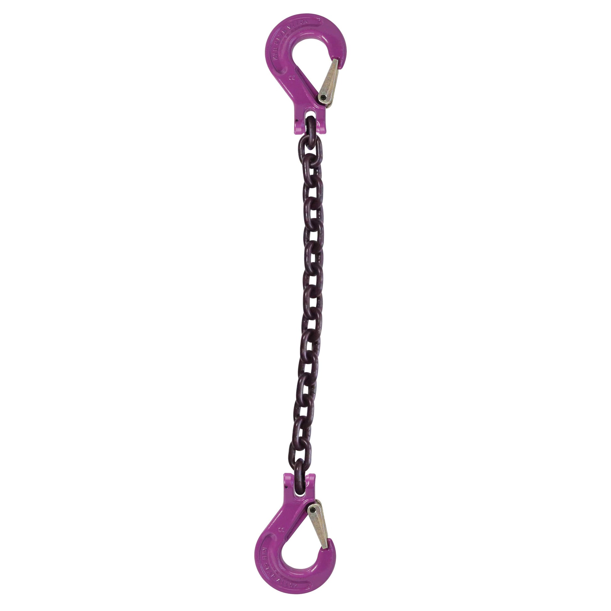 34 inch x 4 foot Single Leg Chain Sling w Sling & Sling Hooks Grade 100 image 1 of 2