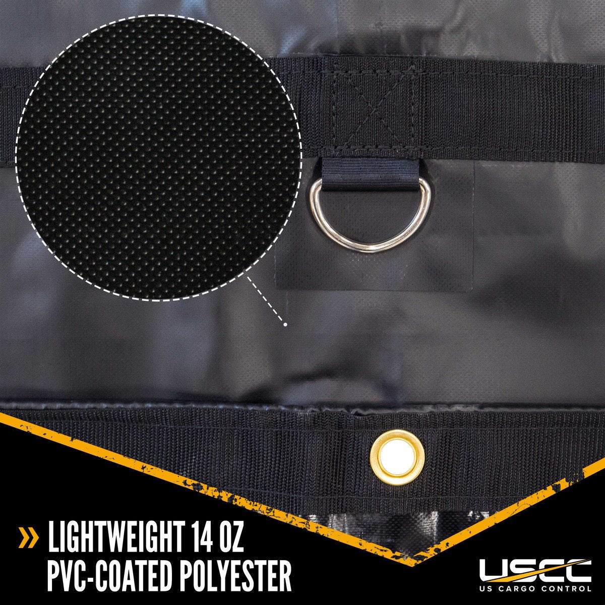 Lightweight Steel Tarp - 24' x 18' (8' Drop) - 14 oz. Black Tarp