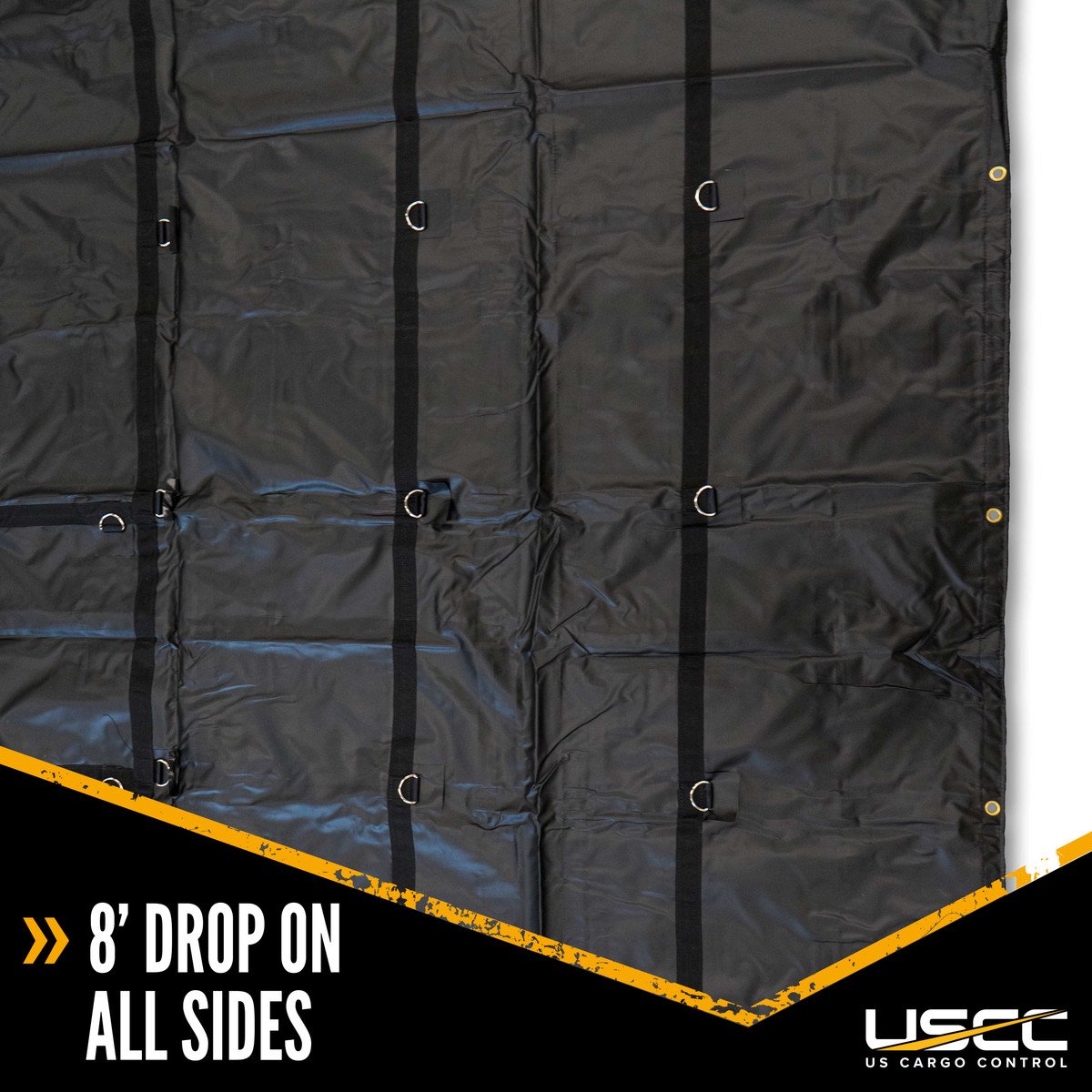 Lightweight Steel Tarp - 24' x 18' (8' Drop) - 14 oz. Black Tarp