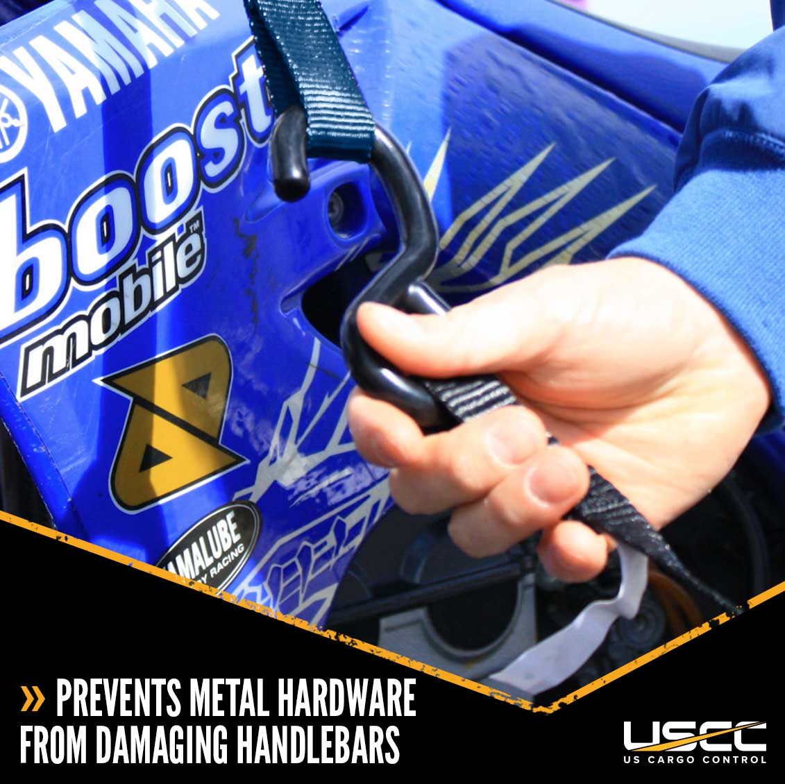 Motorcycle Handlebar Strap (Pair) Blue image 8 of 9