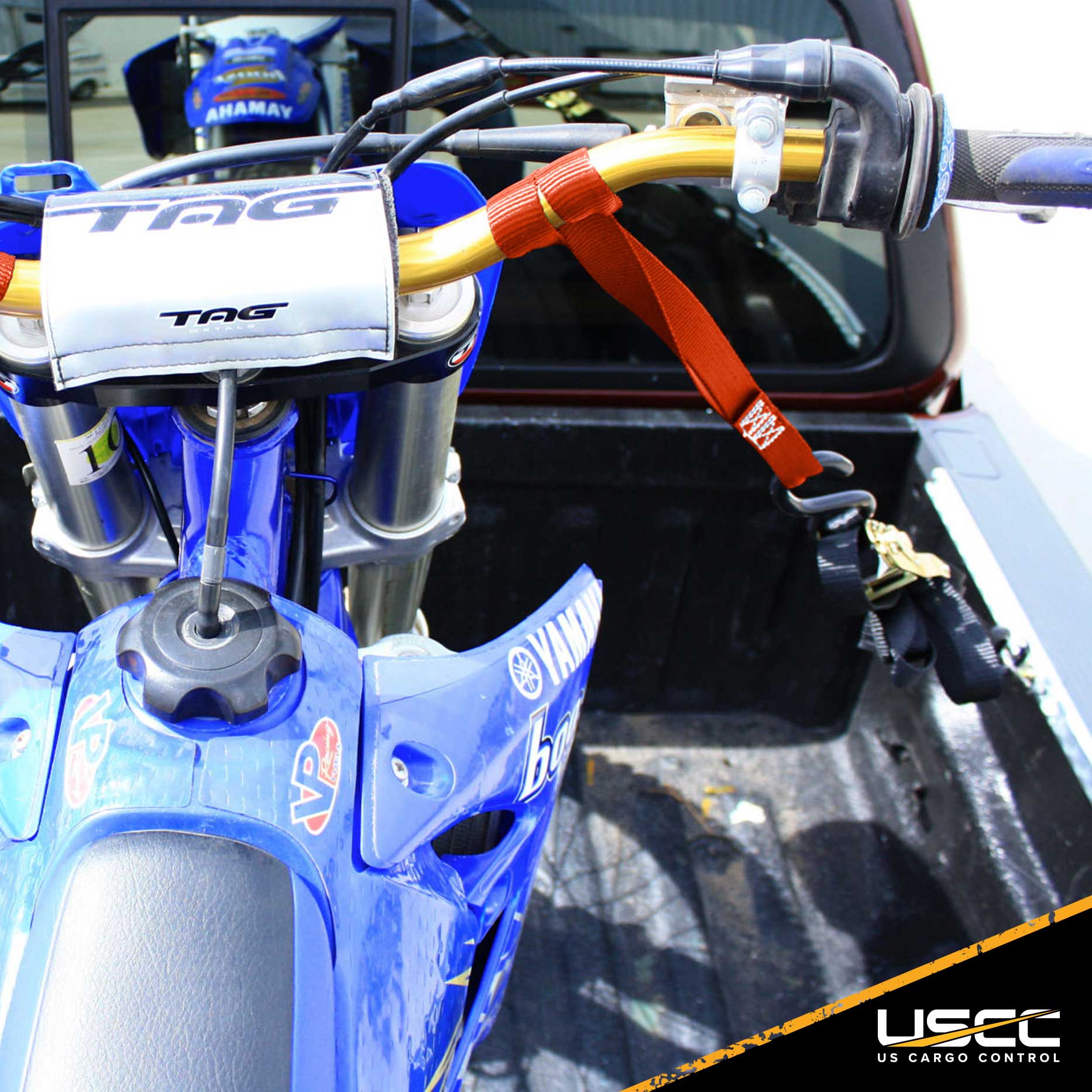 Motorcycle Handlebar Strap (Pair) Orange image 9 of 9