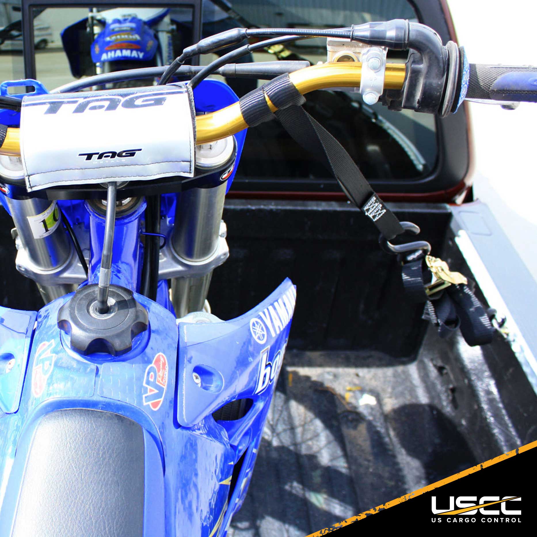 Motorcycle Handlebar Strap (Pair) Yellow image 9 of 9